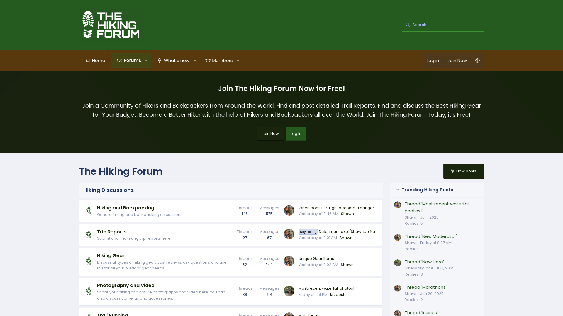 The Hiking Forum